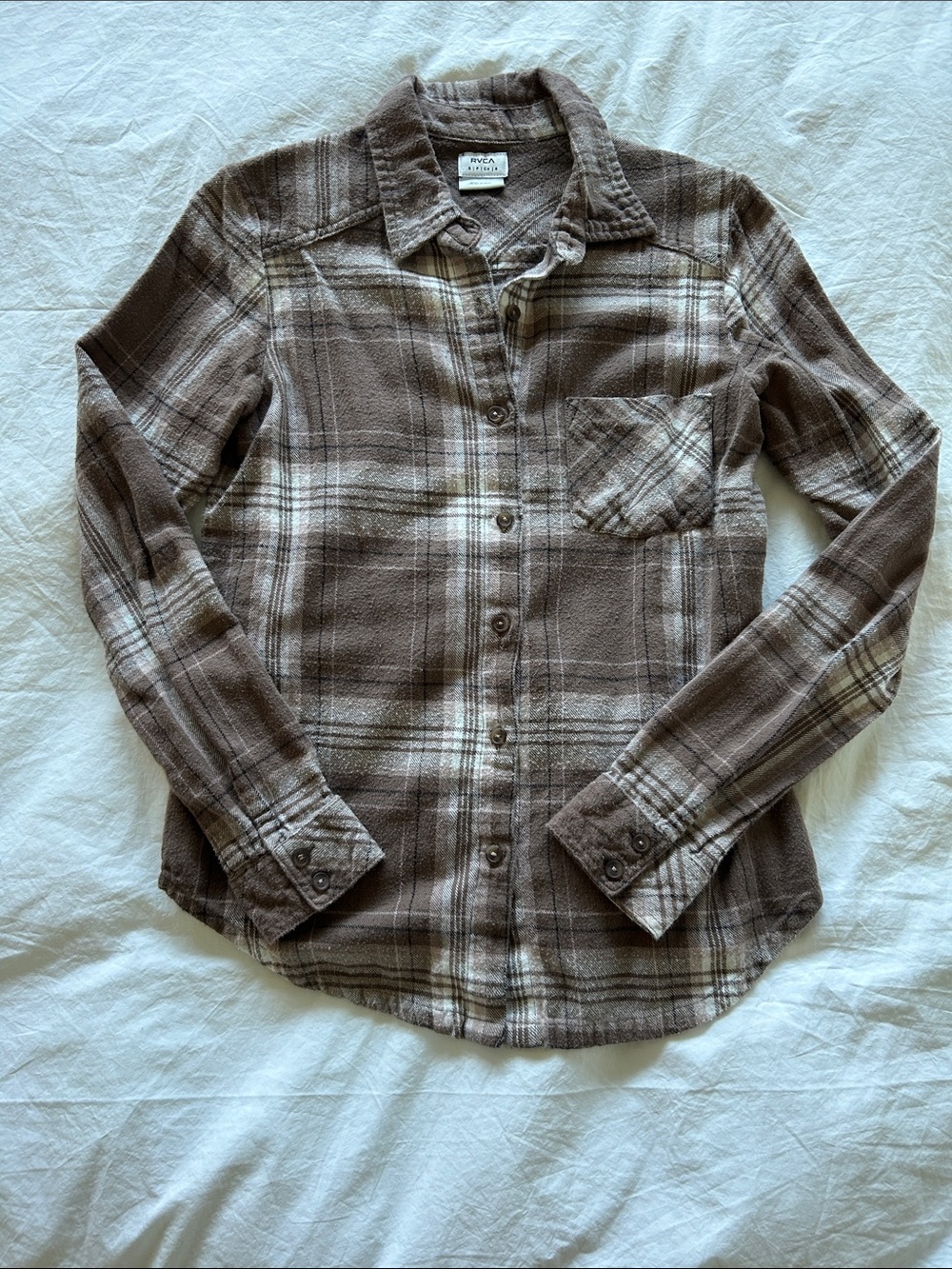 FREE WITH NEXT PURCHASE**RVCA Flannel Plaid Button Down Shirt